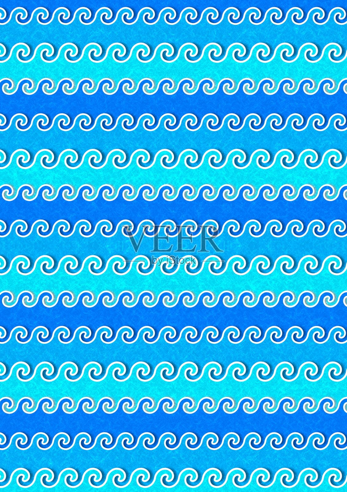 纸工艺风格波浪背景插画图片素材