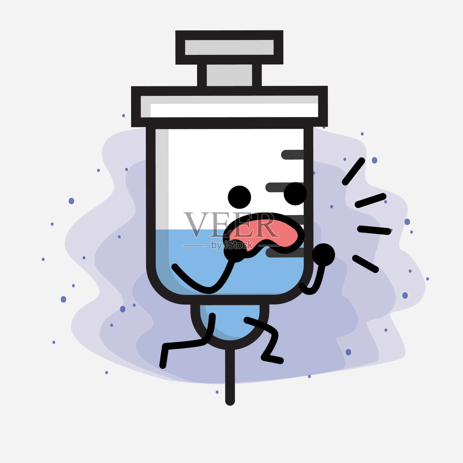 可爱的医疗注射器图标插画图片素材