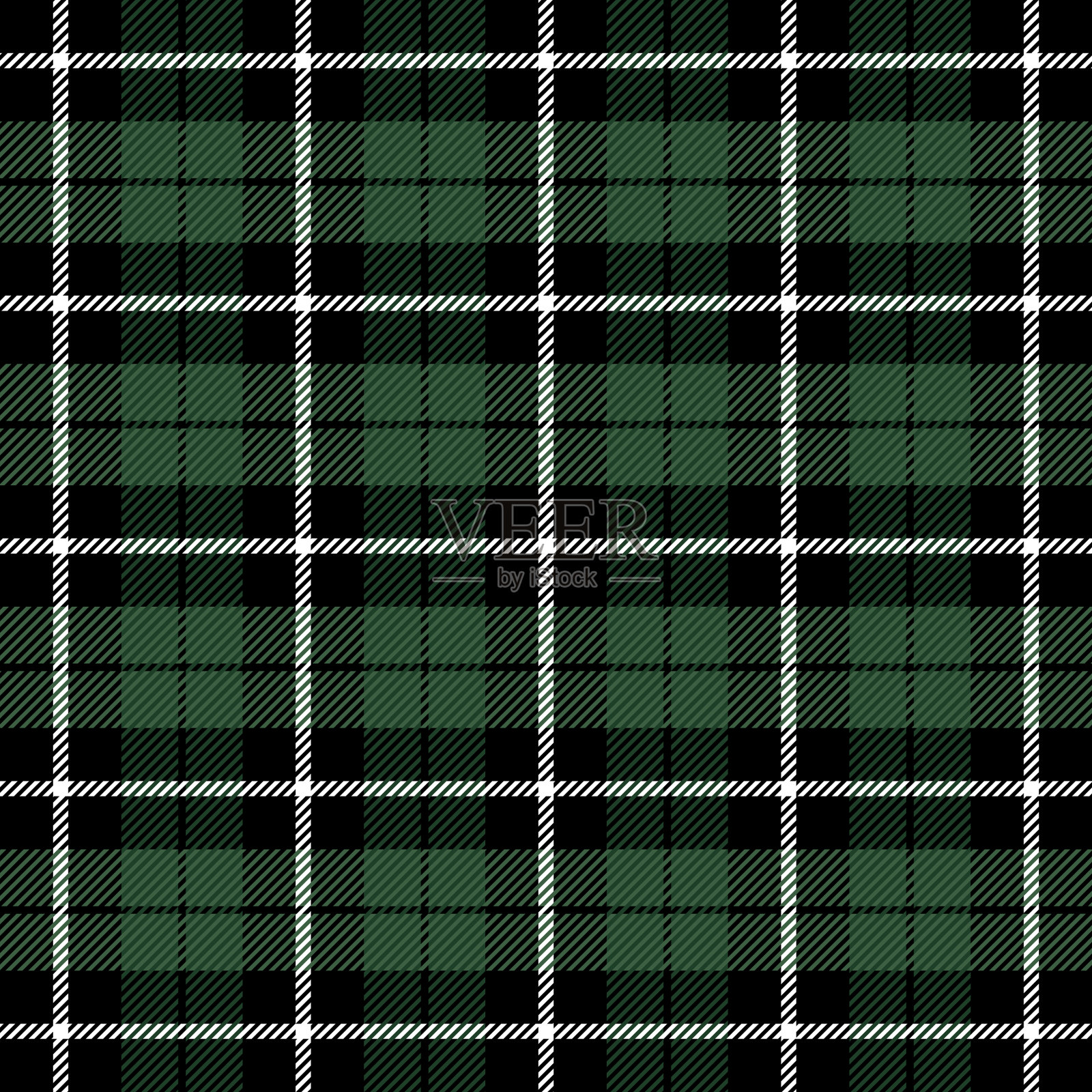 圣诞新年格子图案苏格兰笼插画图片素材
