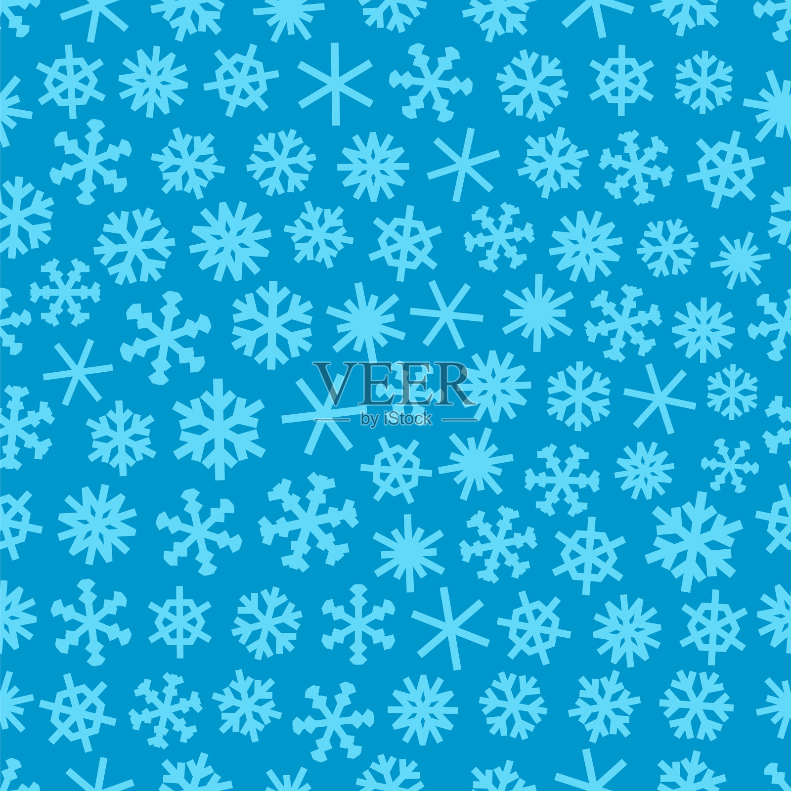 冬天无缝图案的雪花插画图片素材