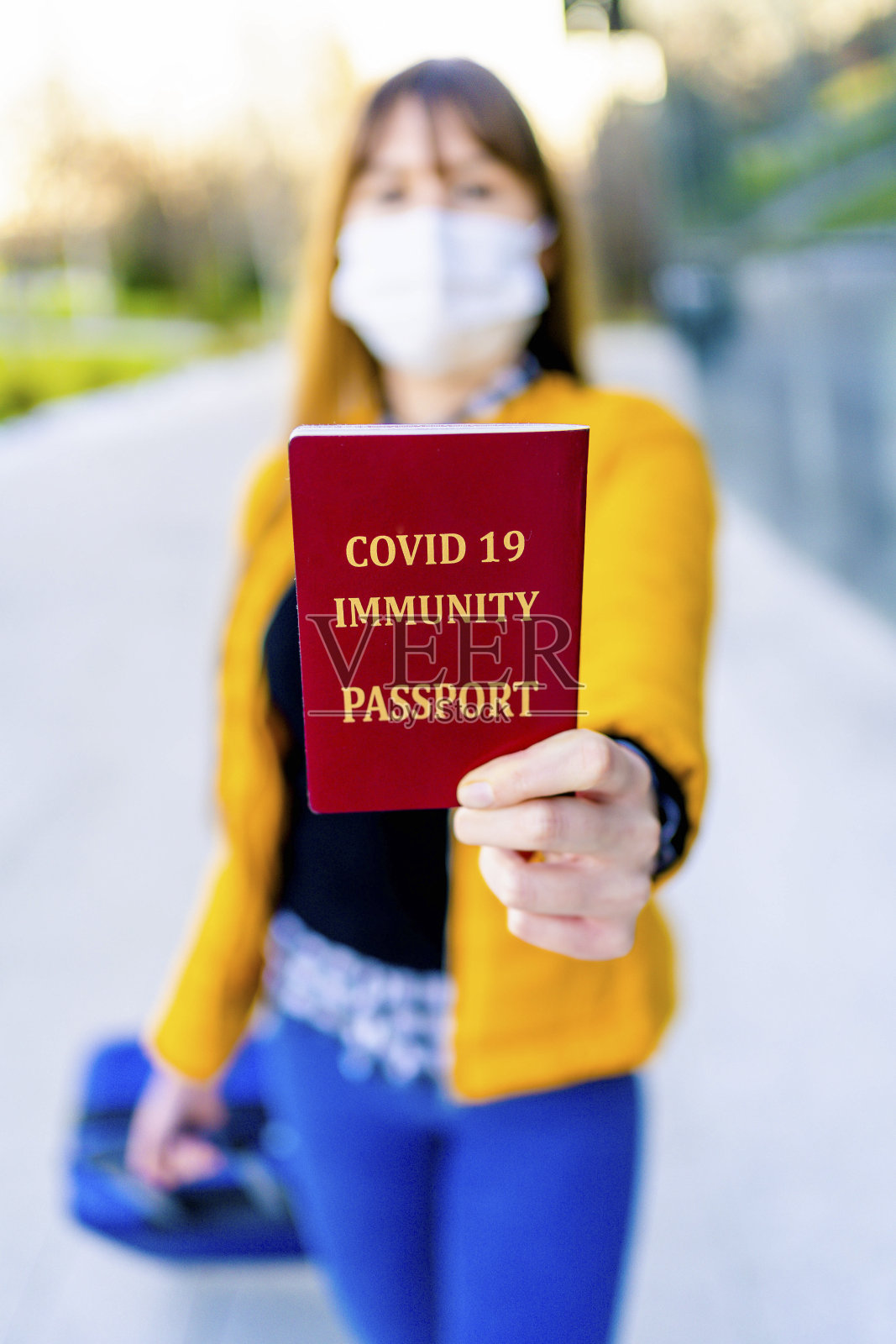 Covid疫苗接种的护照照片摄影图片