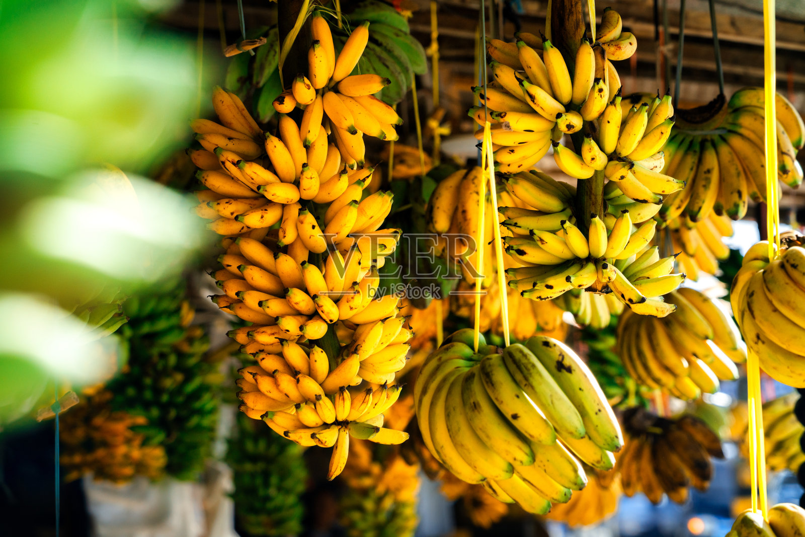 露天香蕉水果市场照片摄影图片