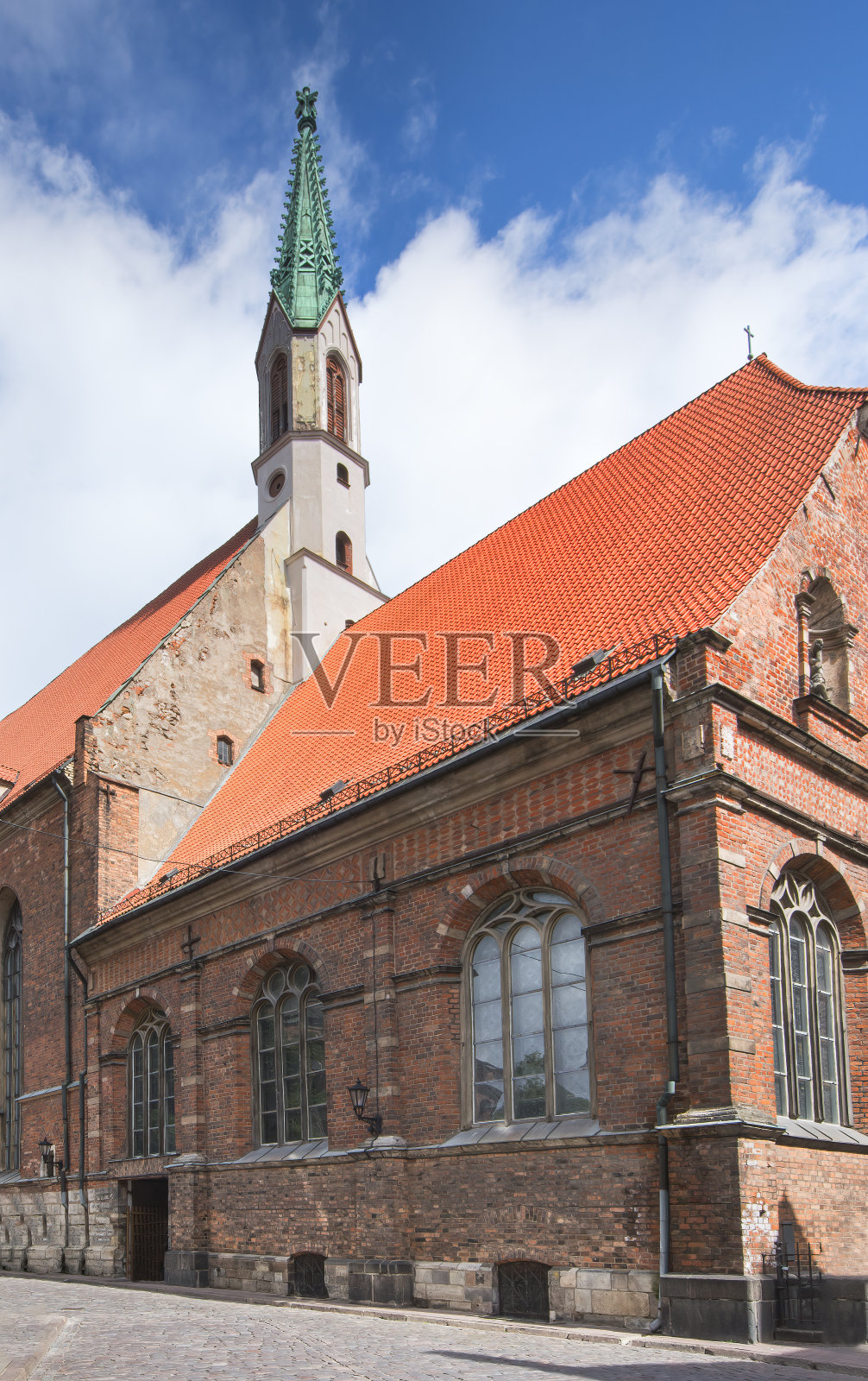 拉脱维亚老里加中世纪路德派福音派圣约翰教堂。照片摄影图片