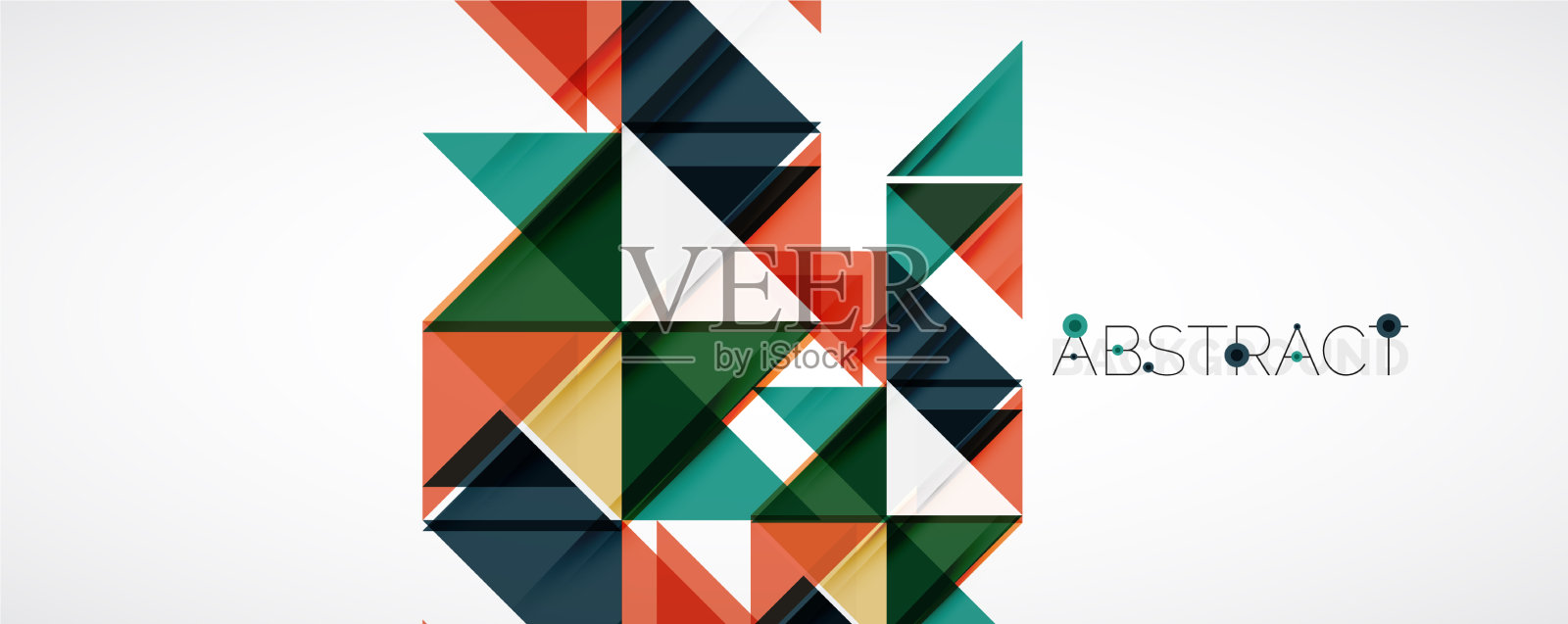 设置三角形几何背景插画图片素材