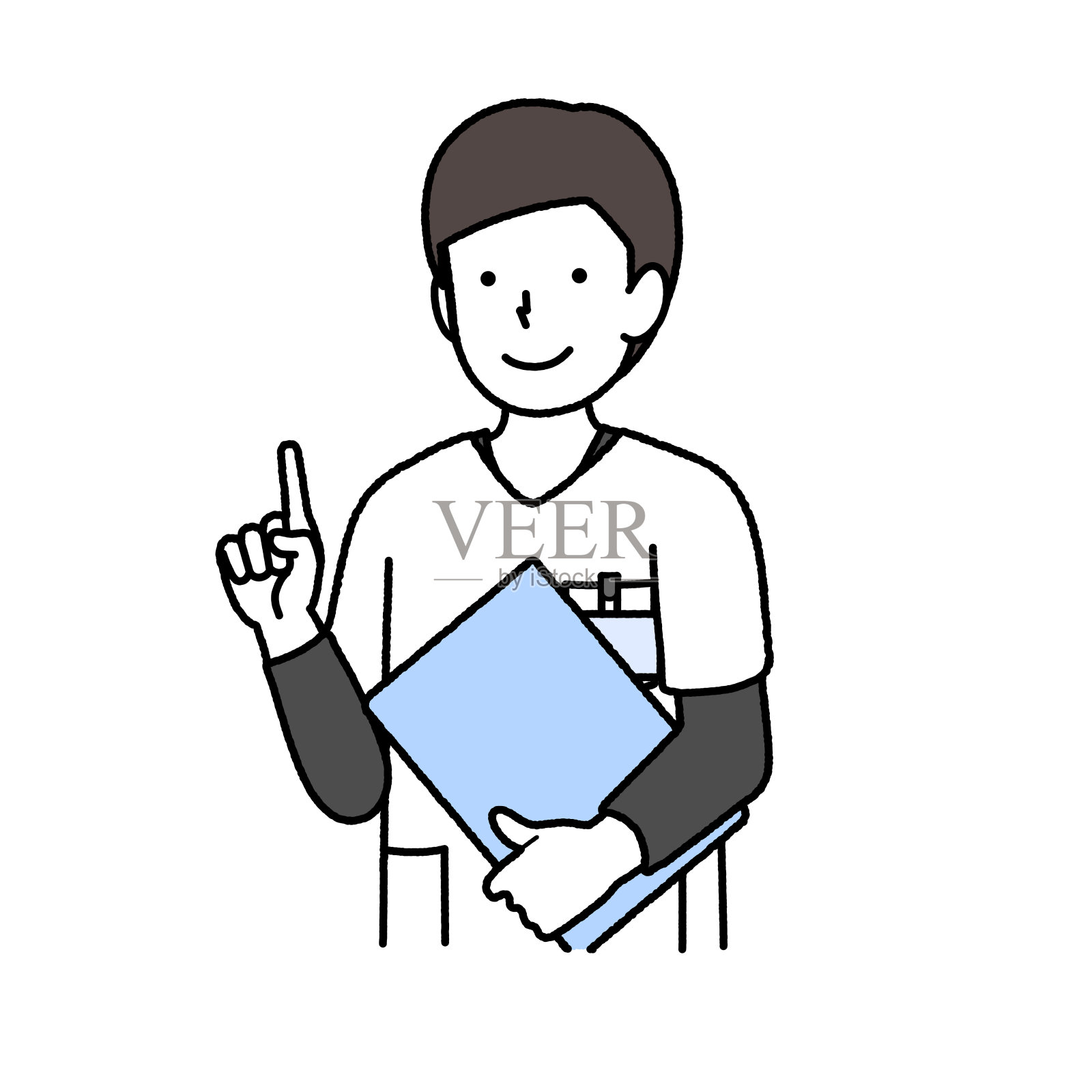 男护士:信息插画图片素材