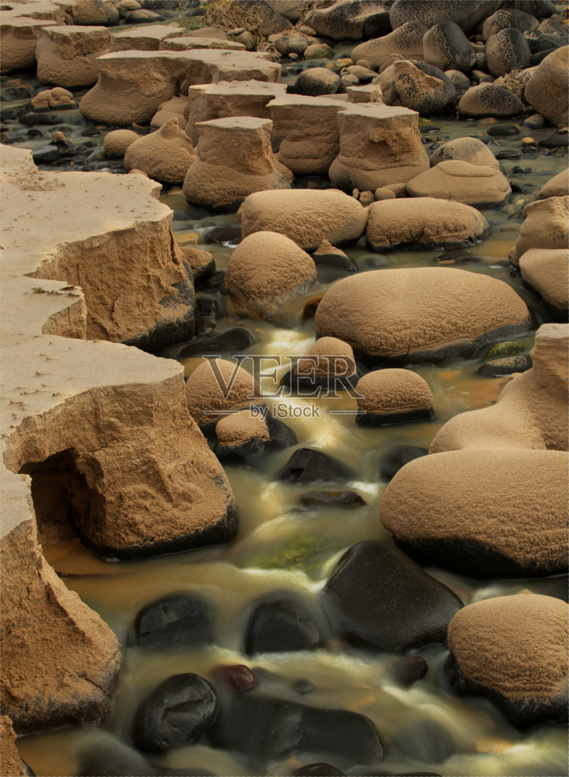 Embleton湾的沙柱照片摄影图片