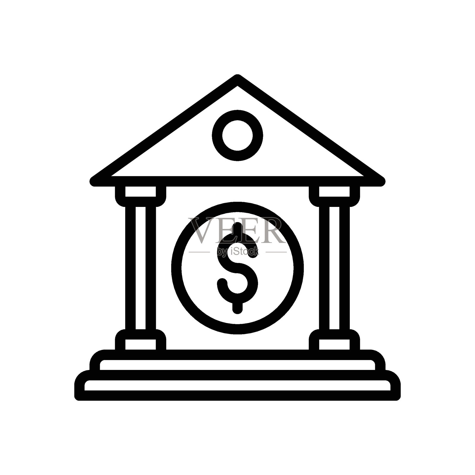 建设房地产银行和货币市场插画图片素材