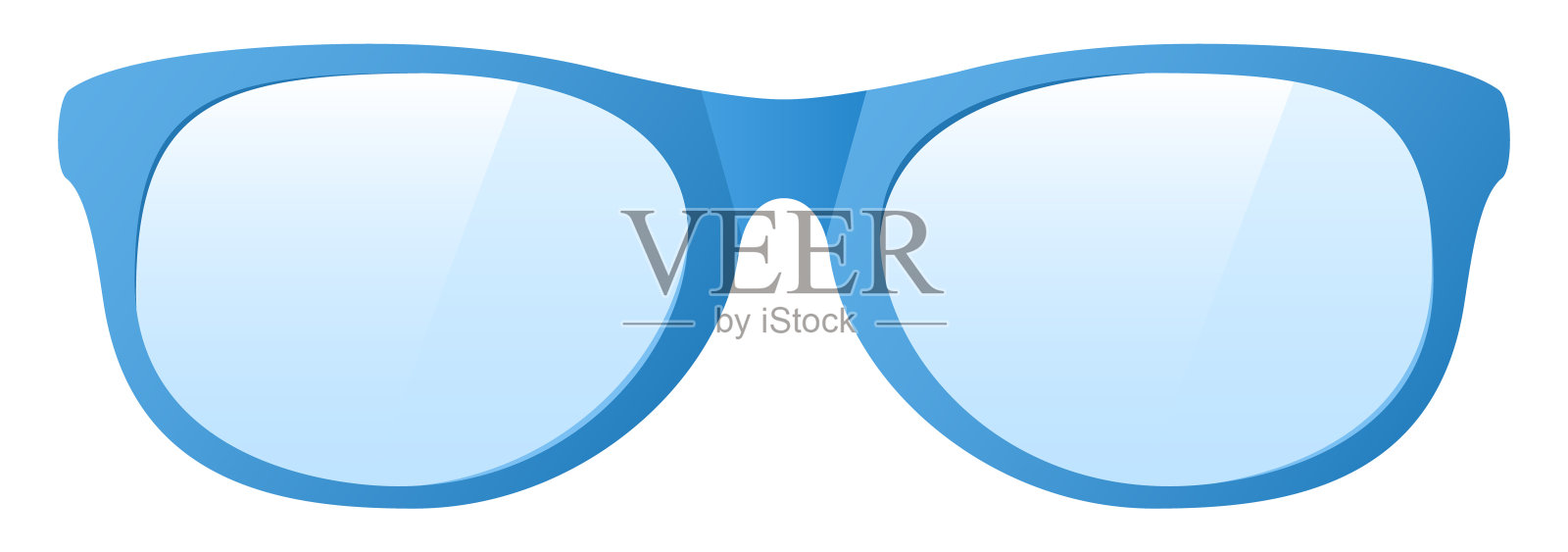 向量蓝色太阳镜插画图片素材