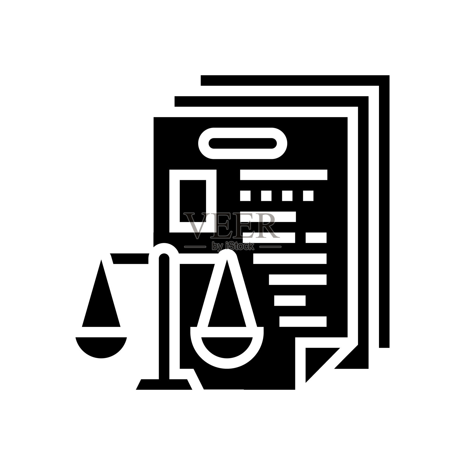 科层法词典字形图标矢量插图插画图片素材