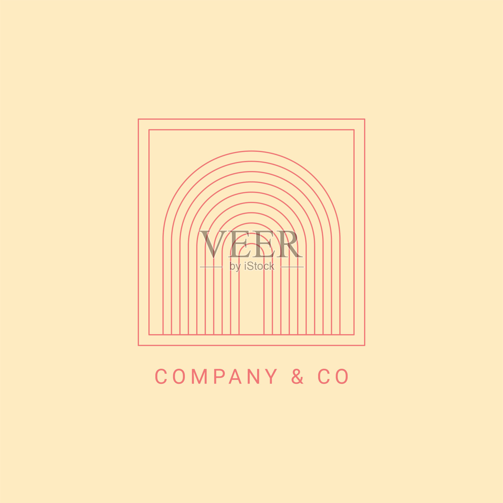 波西米亚模板彩虹、弧形插画图片素材