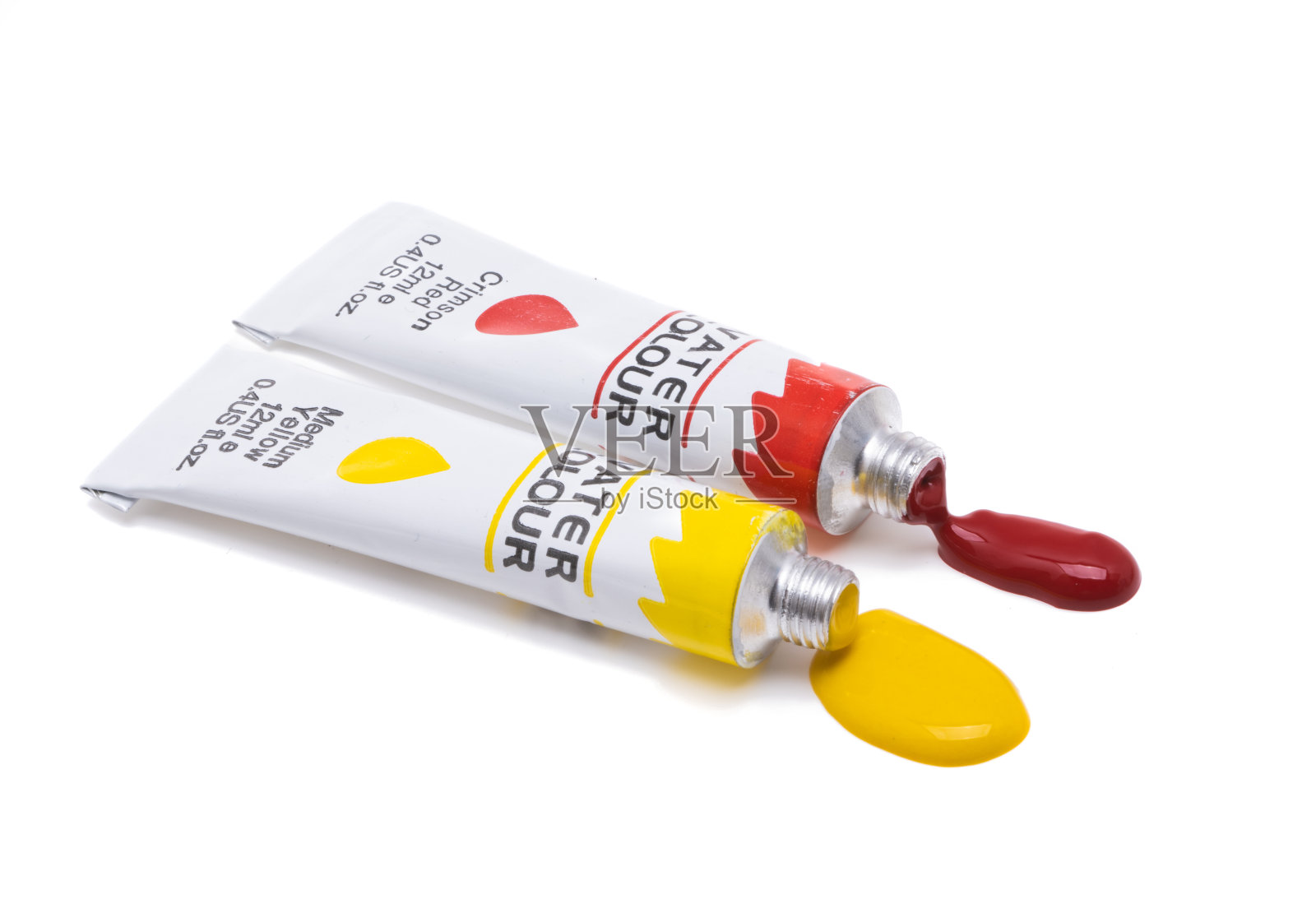 黄色油漆在一个隔离管照片摄影图片