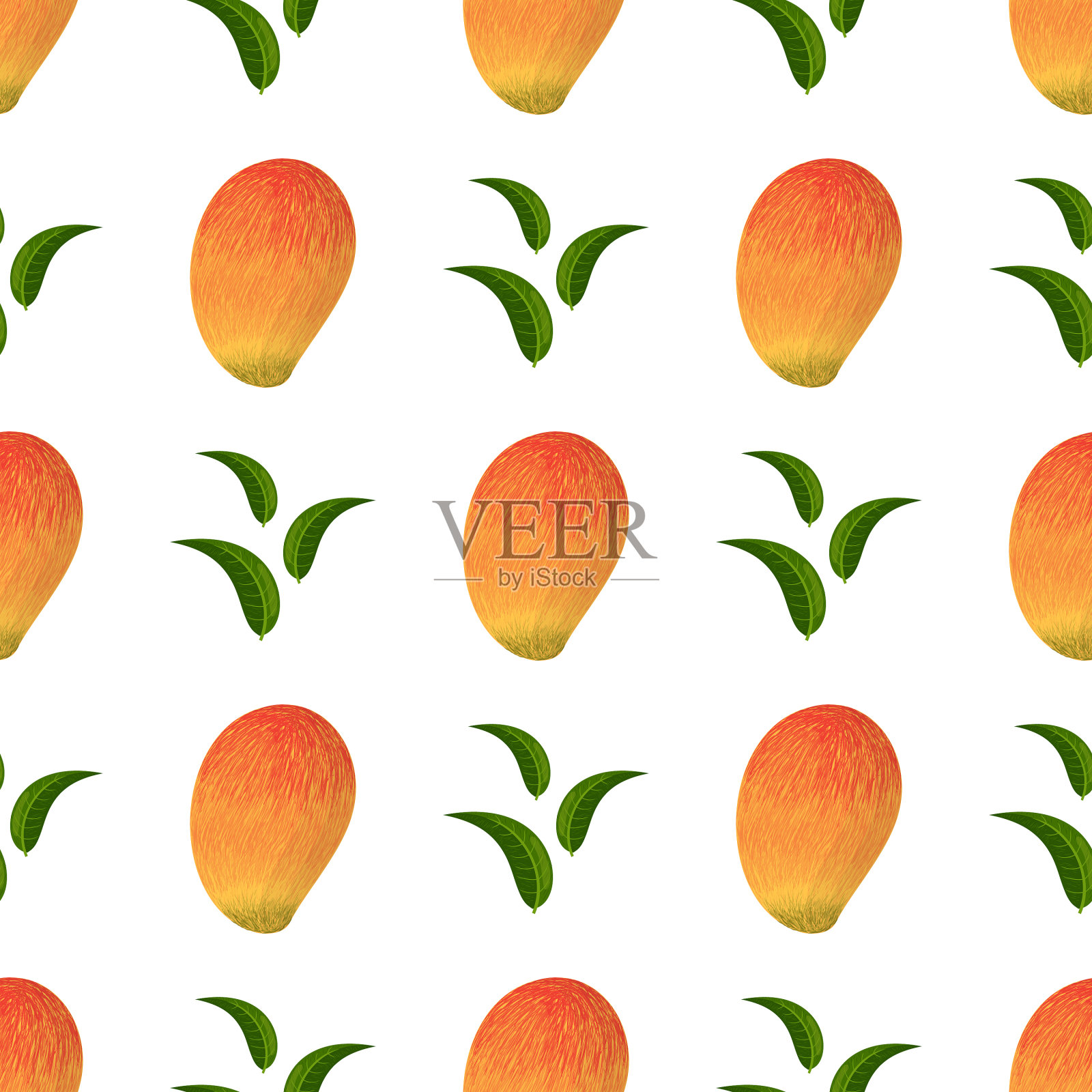 无缝图案，清新亮丽，充满异国情调插画图片素材