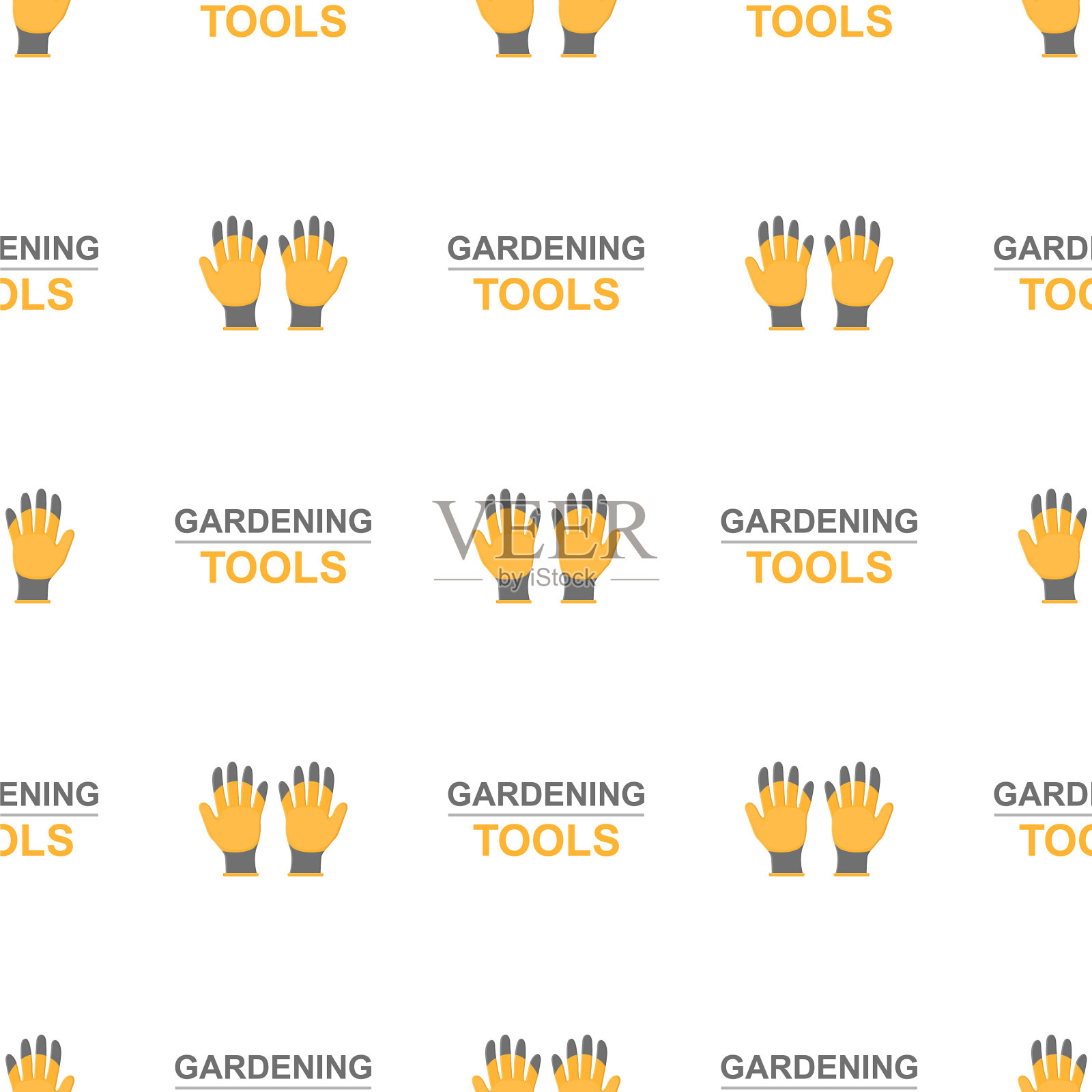 无缝图案与卡通黄色橡胶插画图片素材