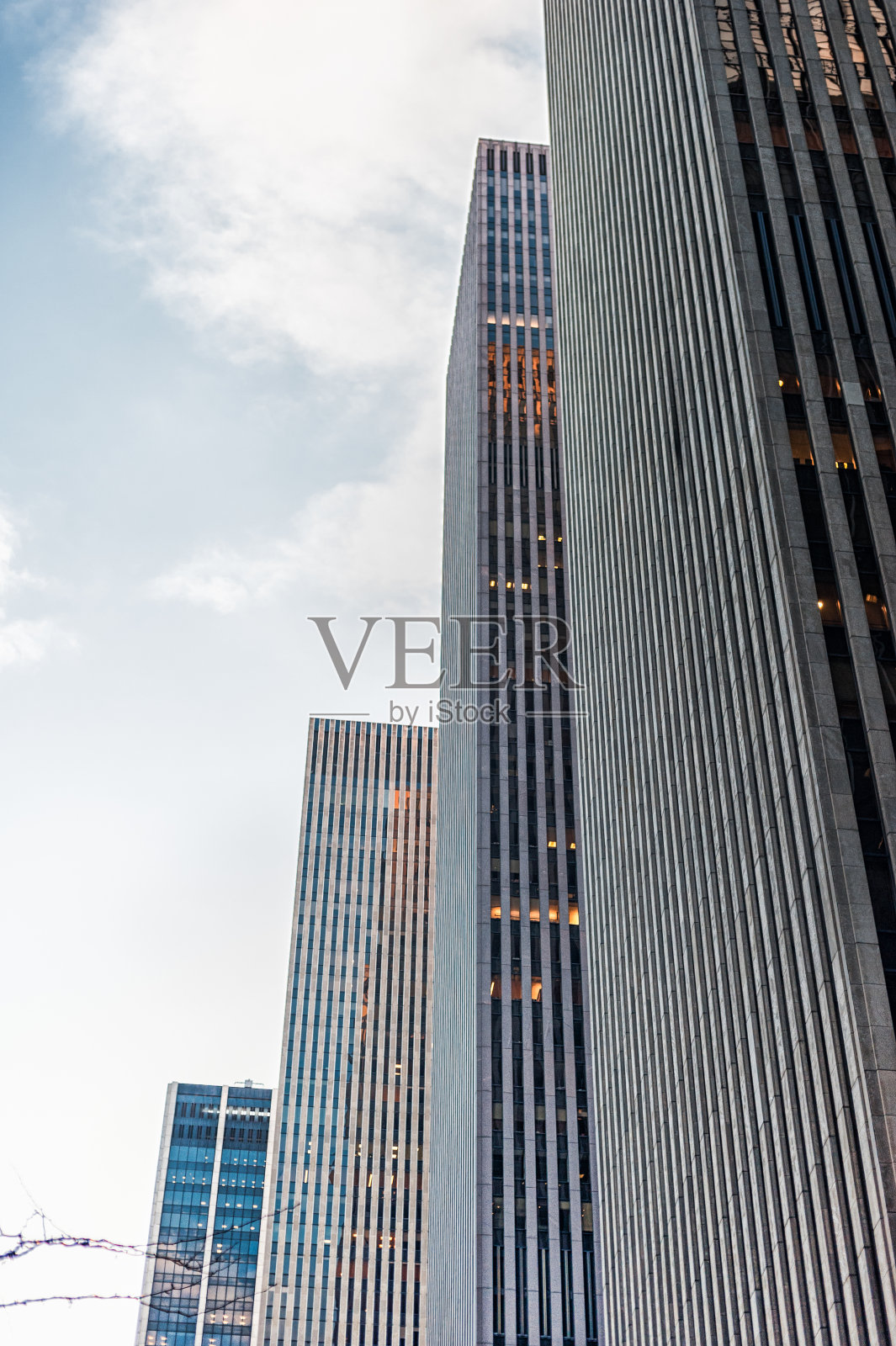 纽约曼哈顿的商业大厦和城市景观。美国。照片摄影图片