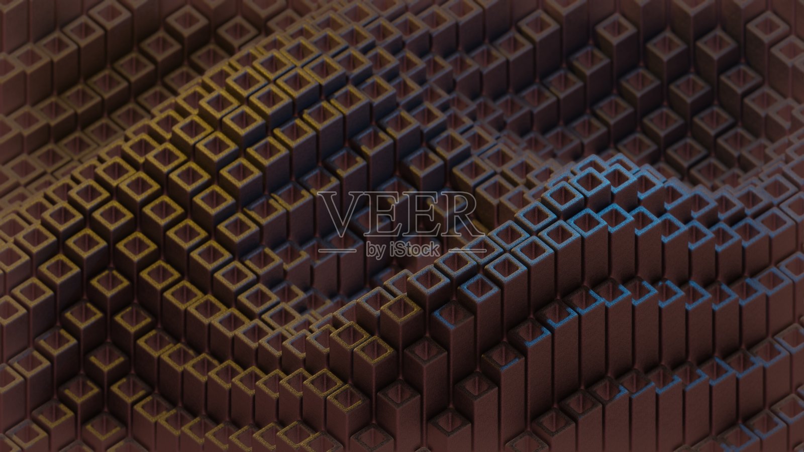 对角线立方体波环抽象环照片摄影图片