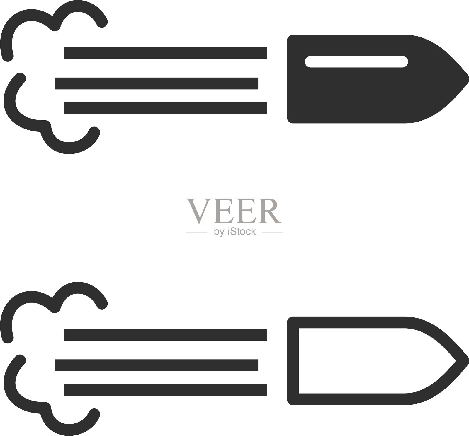 飞行子弹与空中轨迹插画图片素材