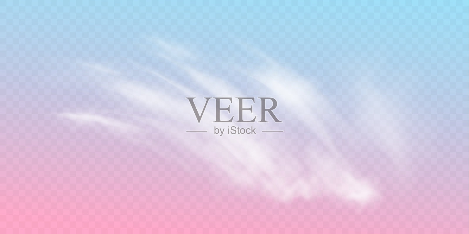 粉红色的天空，柔和的云逼真插画图片素材