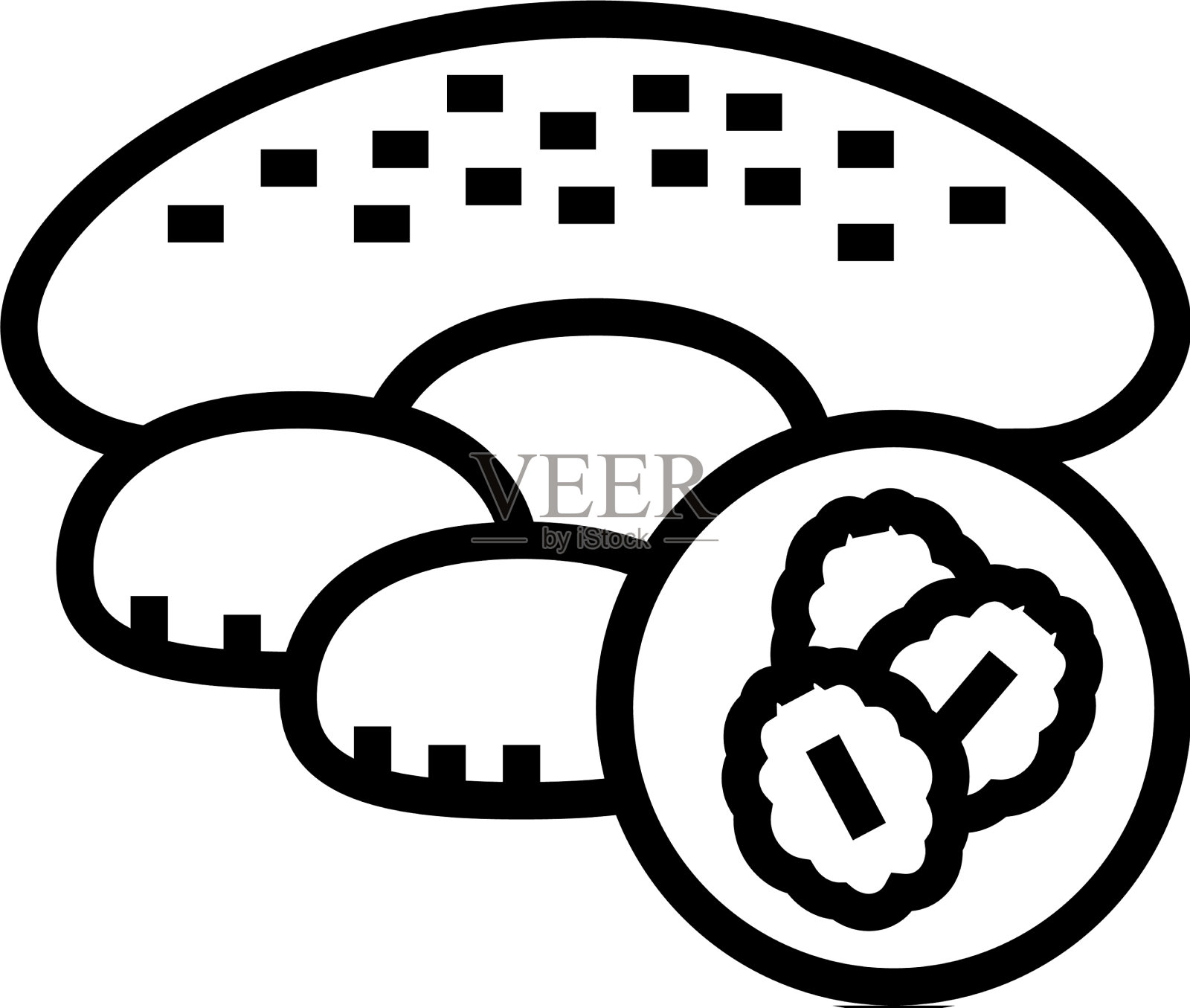 燕麦烘焙甜点线图标图标素材