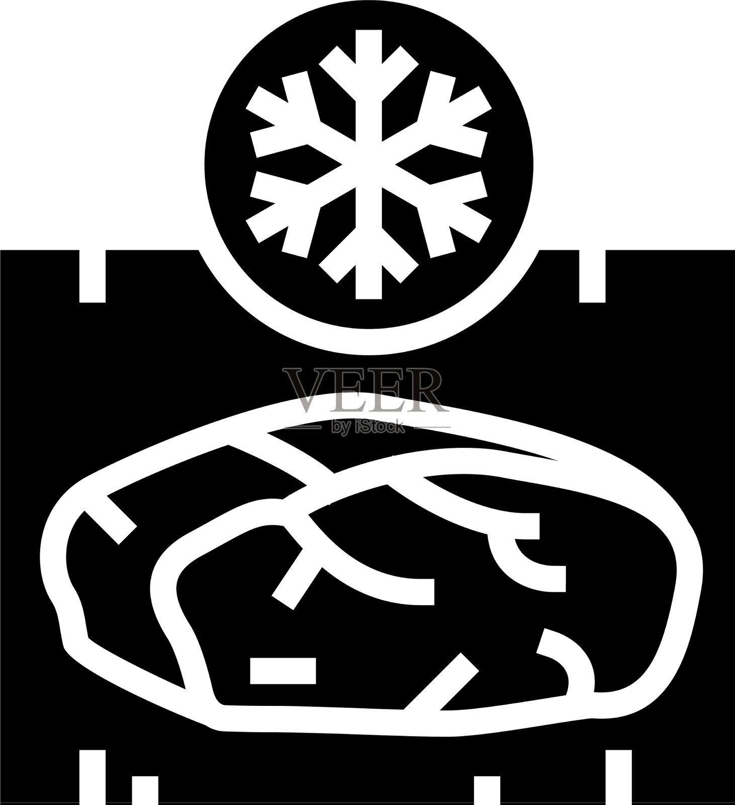 冷冻肉的字形图标图标素材