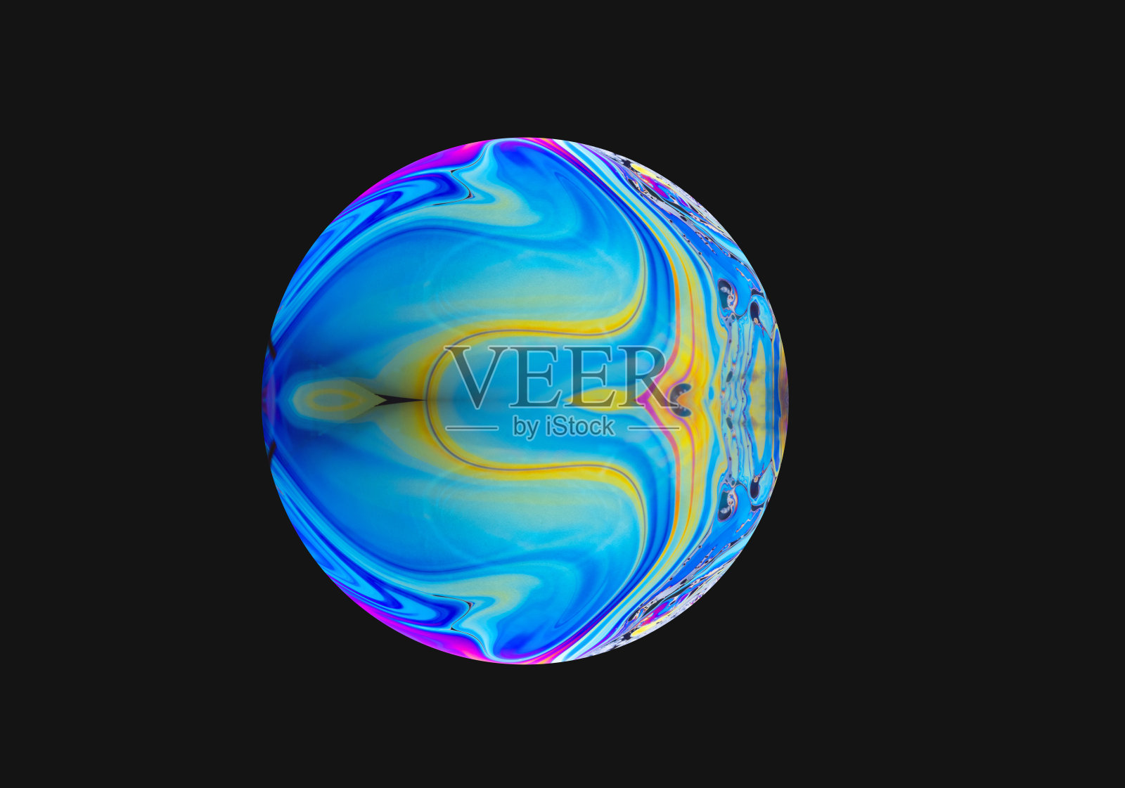 用肥皂泡创造的星际星球。照片摄影图片