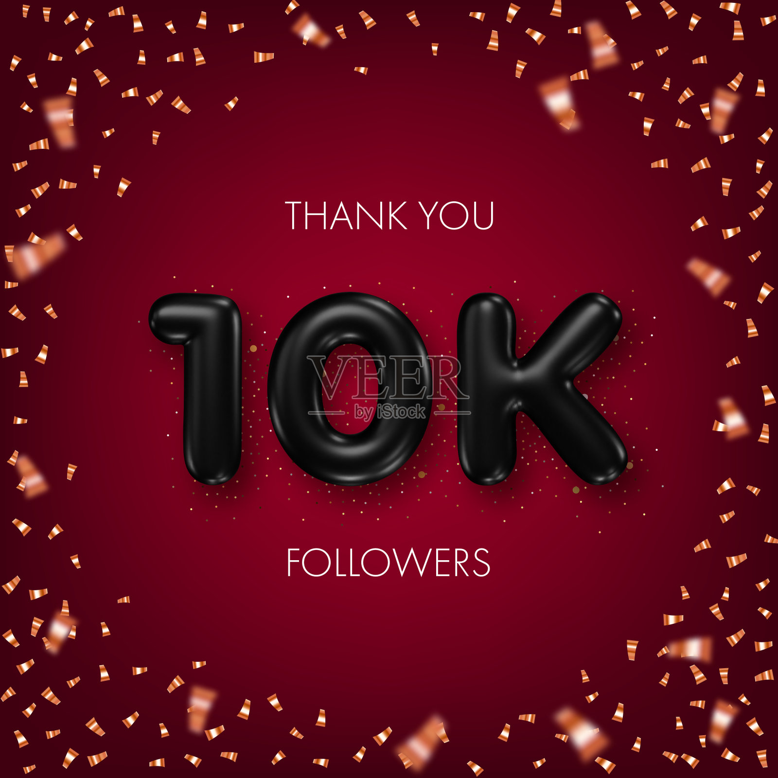 谢谢你的追随者插画图片素材