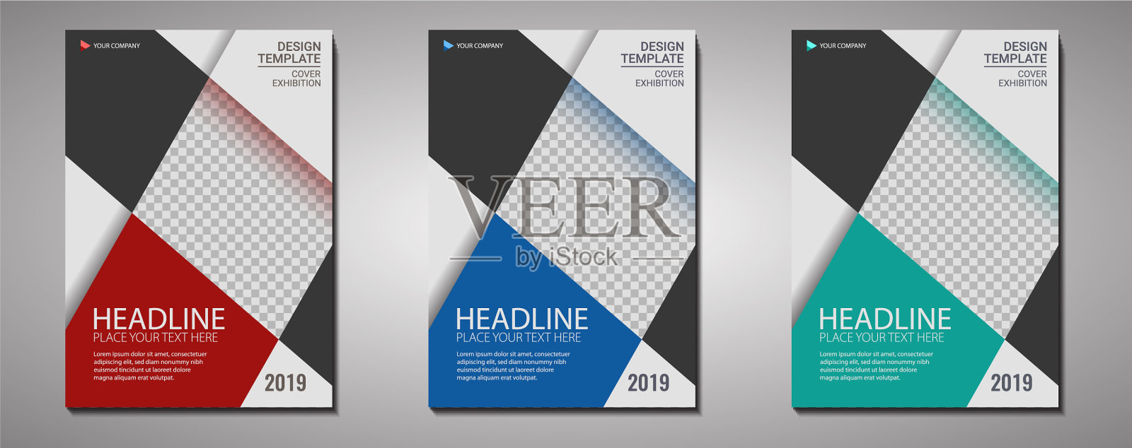 现代极简小册子封面夹书设计模板素材