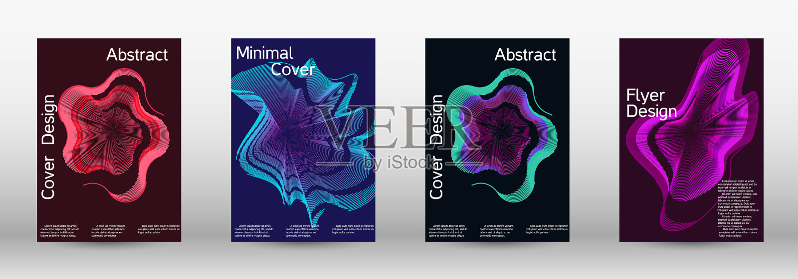 抽象的封面插画图片素材