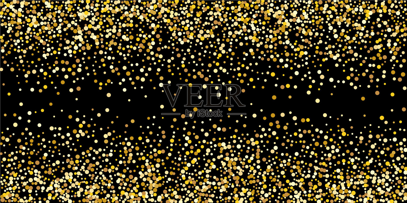 金色闪光纸屑插画图片素材