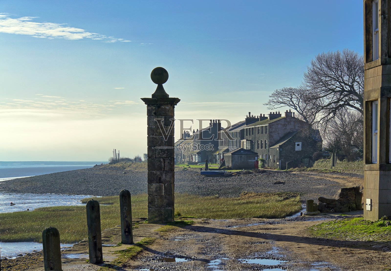 桑德兰角村的第二梯田照片摄影图片