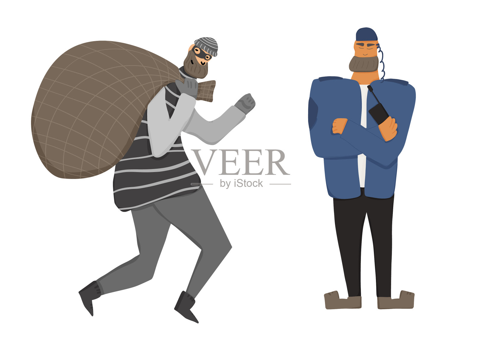 保安保安人人概念设计插画图片素材