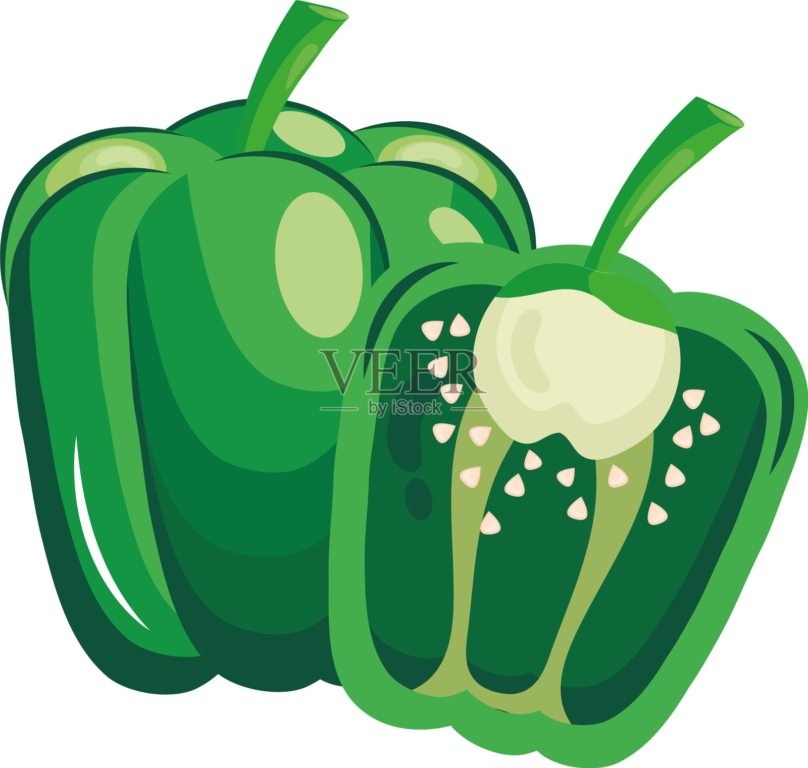 新鲜蔬菜青椒健康食品图标设计元素图片