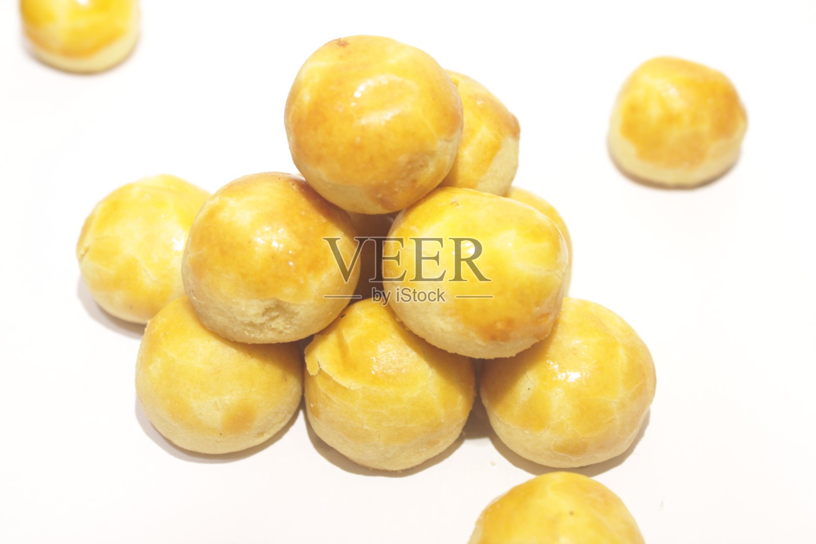 美味的菠萝果酱纳斯塔蛋糕照片摄影图片