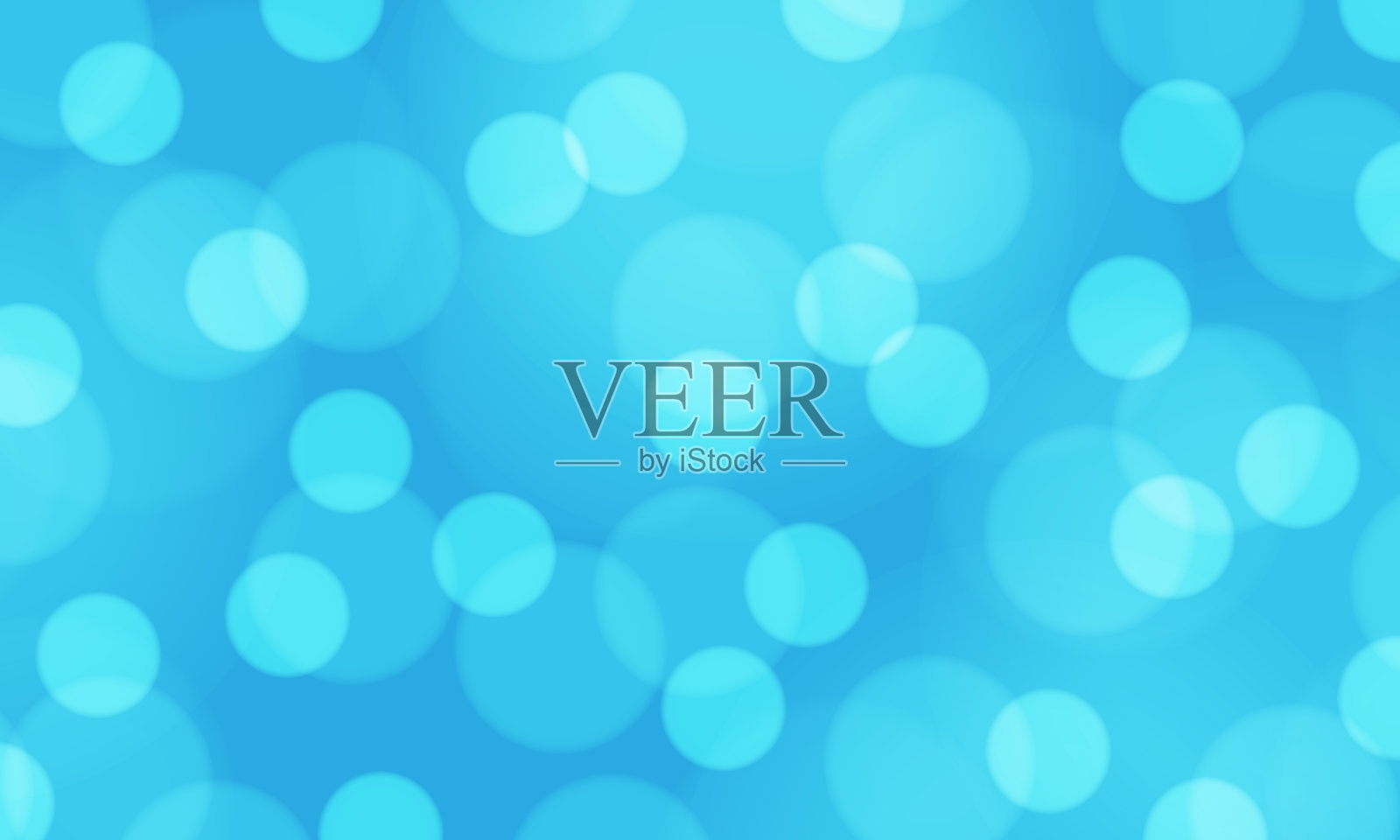 抽象蓝光模糊散景背景矢量插图。插画图片素材