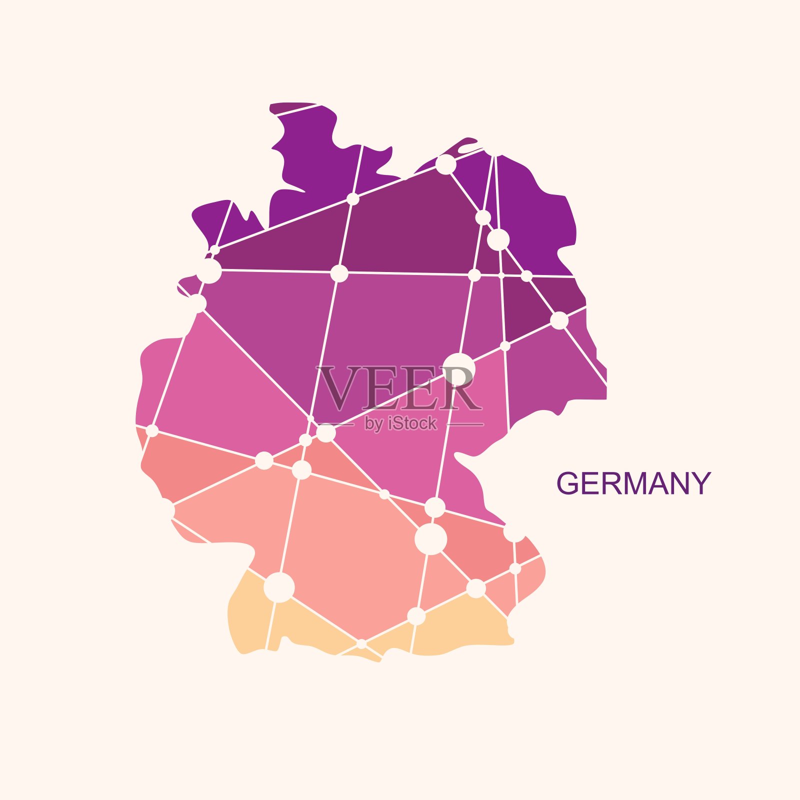 德国的地图。旅行和地理的概念。插画图片素材