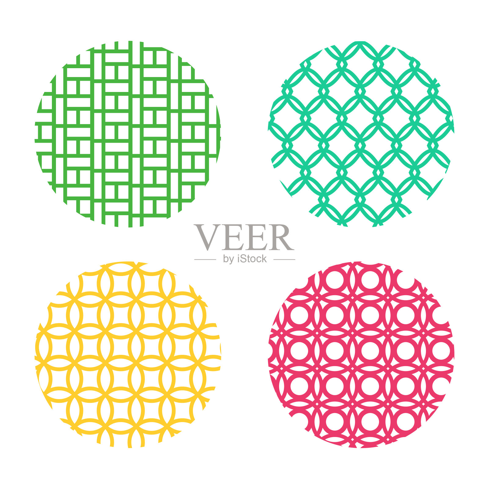 圈线背景图案用于钥匙链的设计隔离在白色背景上插画图片素材