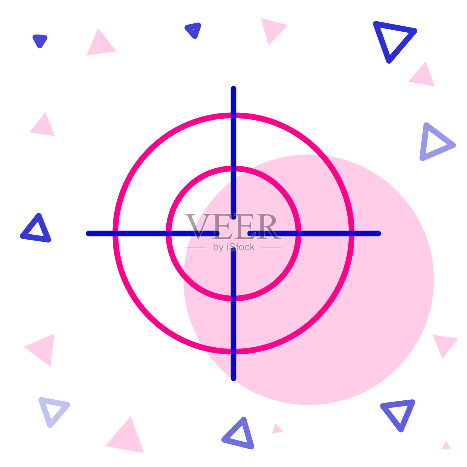 线目标运动图标孤立在白色插画图片素材