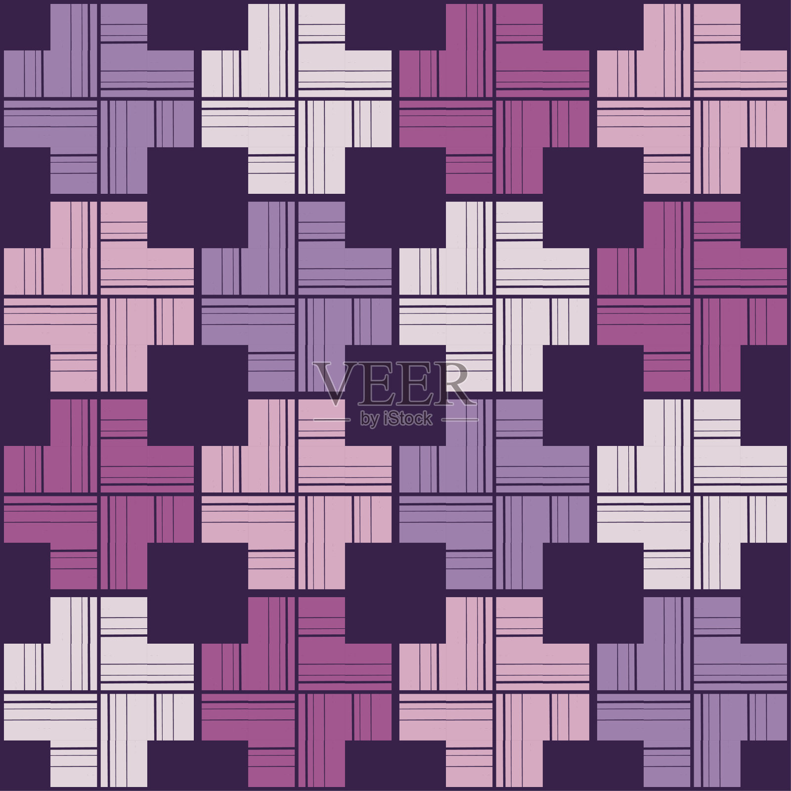 纳瓦霍马赛克地毯与传统民间几何图案。插画图片素材