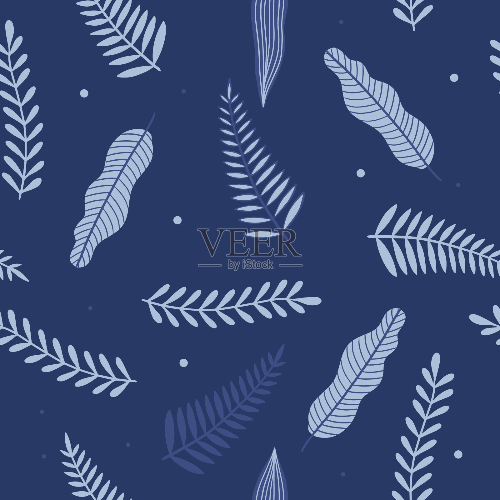 无缝图案与花和叶。创意花卉纹理。非常适合织物，纺织矢量插图插画图片素材