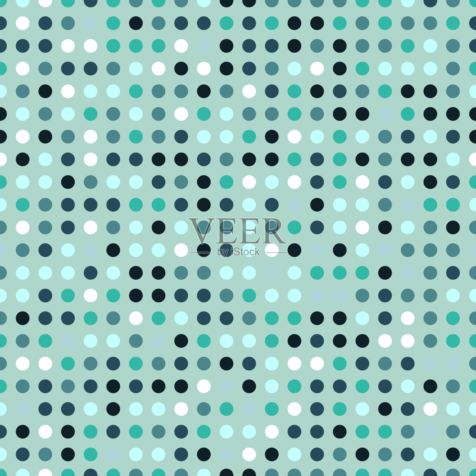 混乱无缝图案多色圆插画图片素材