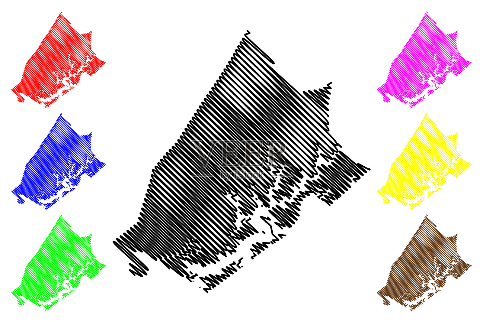 美国肯塔基州拉塞尔县，美国插画图片素材