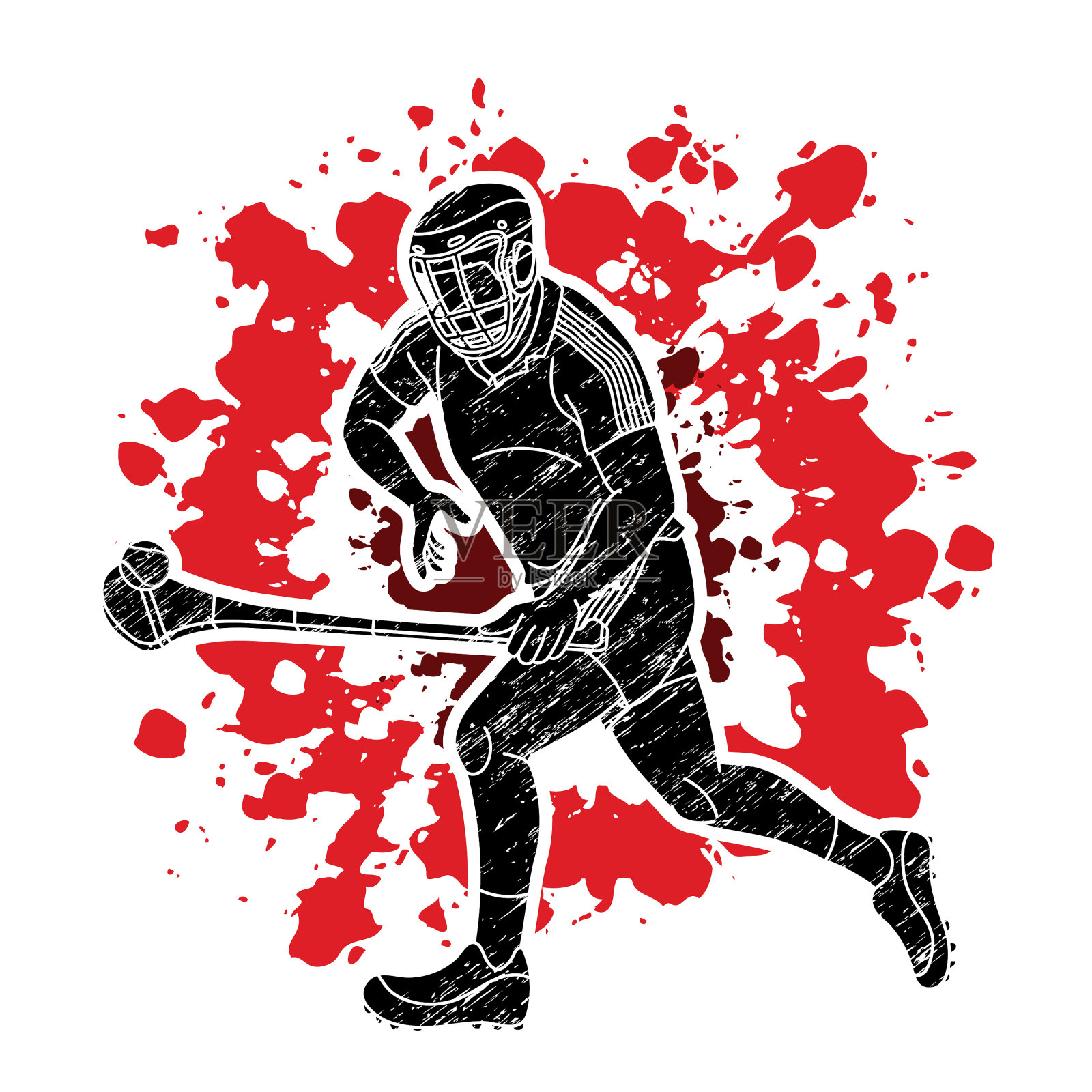 投掷运动运动员行动爱尔兰hurley运动设计元素图片