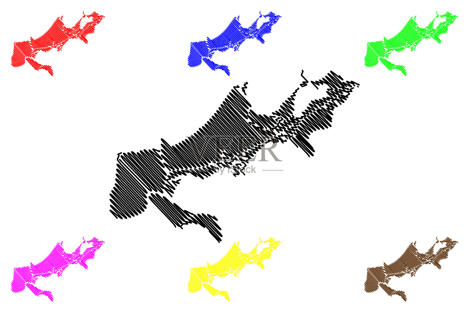 美国路易斯安那州奥尔良县，美国插画图片素材