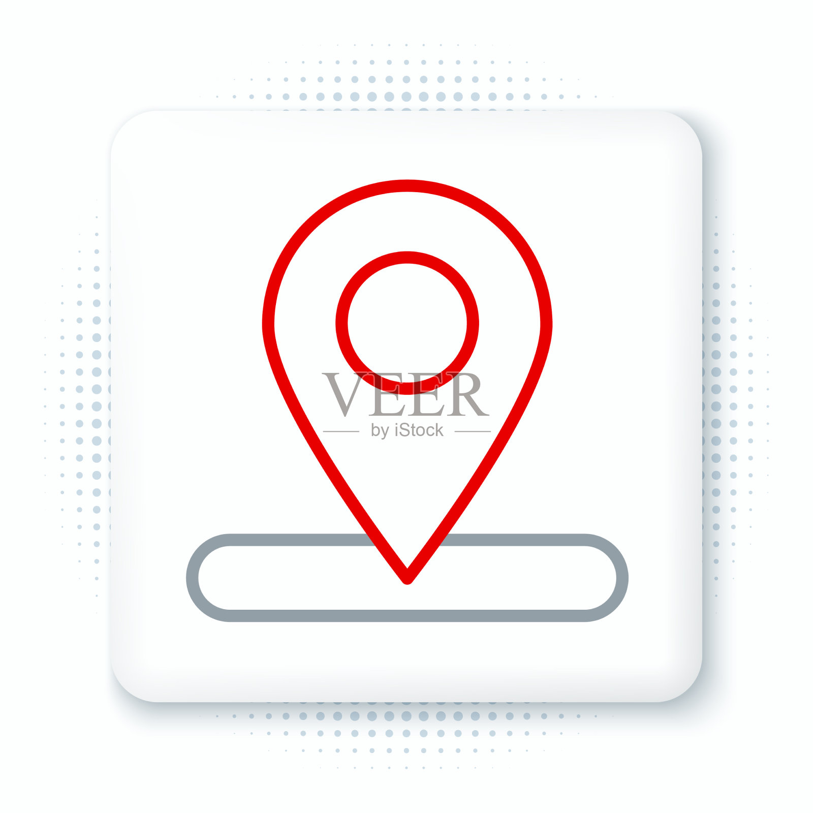 线图引脚图标孤立的白色背景插画图片素材