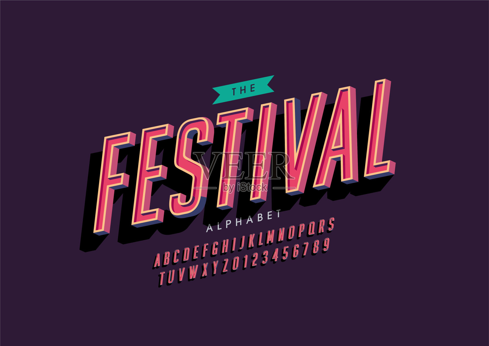 节日字母表插画图片素材