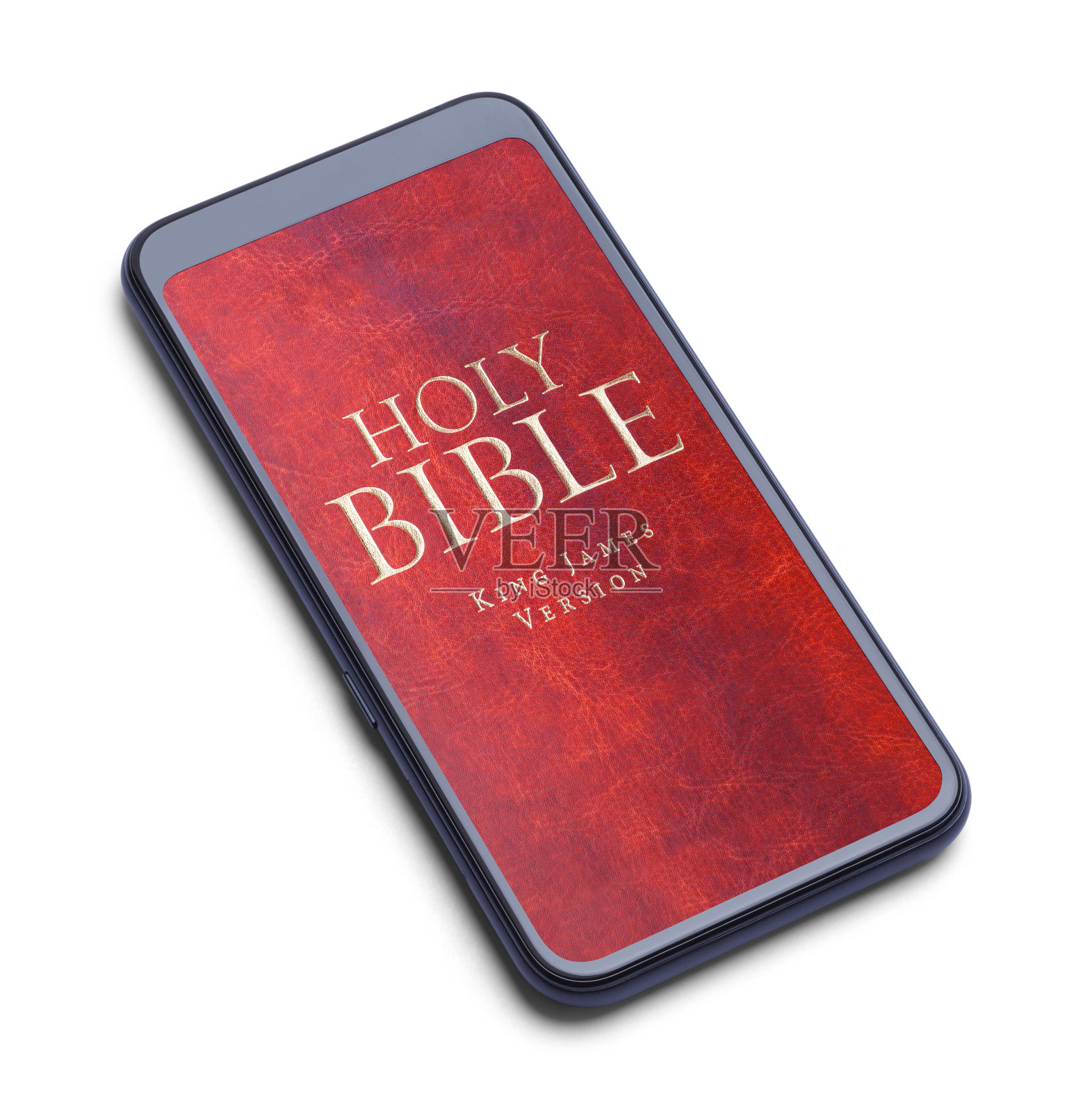 智能手机上的圣经照片摄影图片