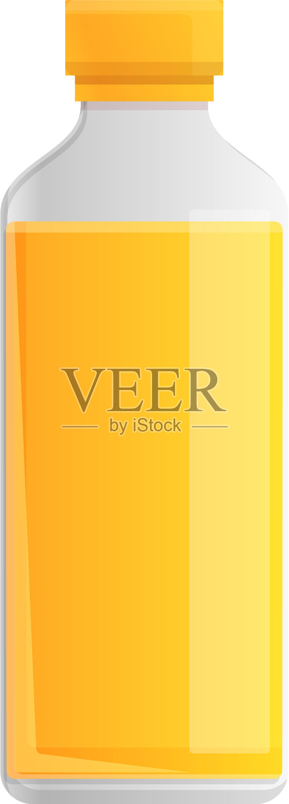 油菜籽塑料瓶图标卡通风格设计元素图片