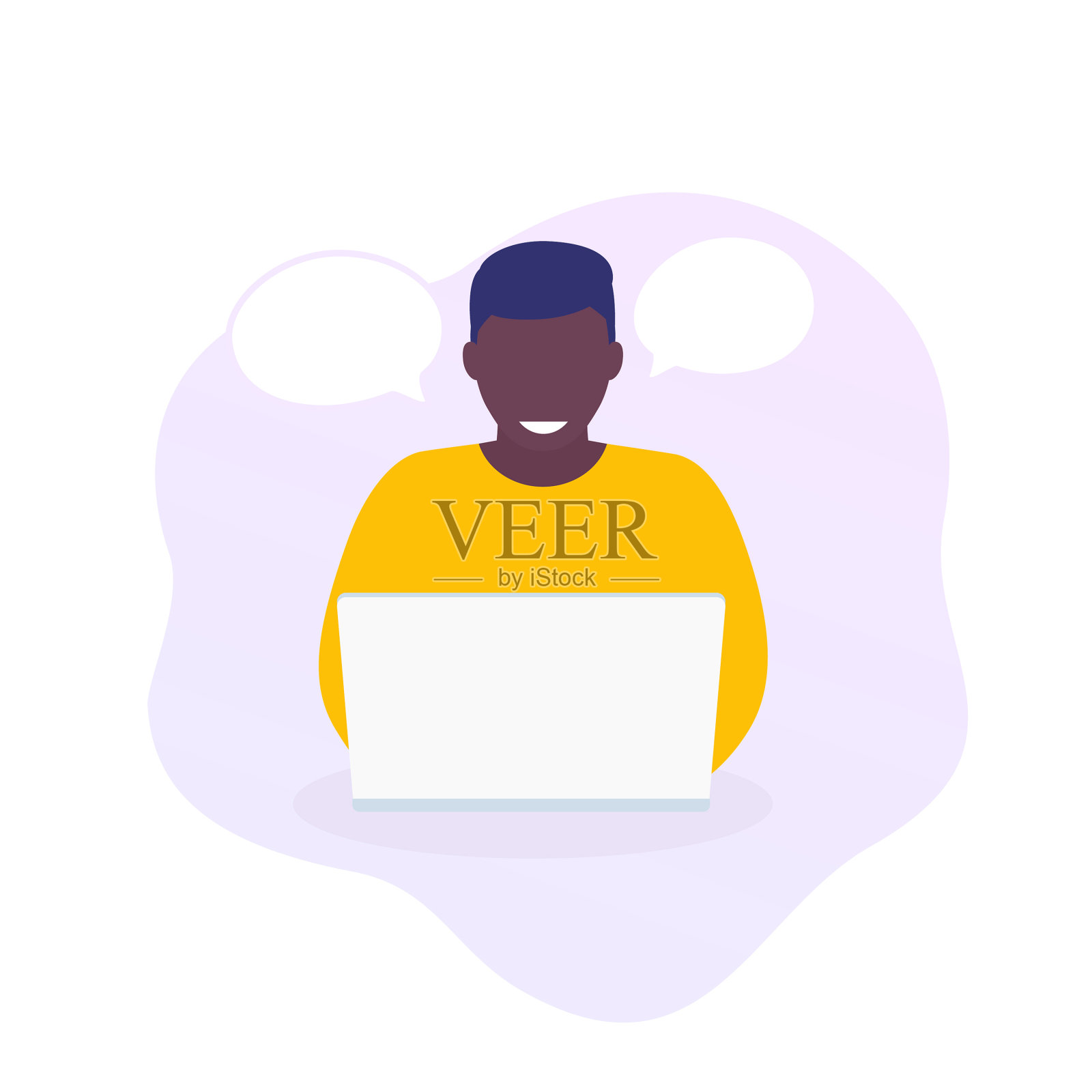 使用笔记本电脑的人设计元素图片