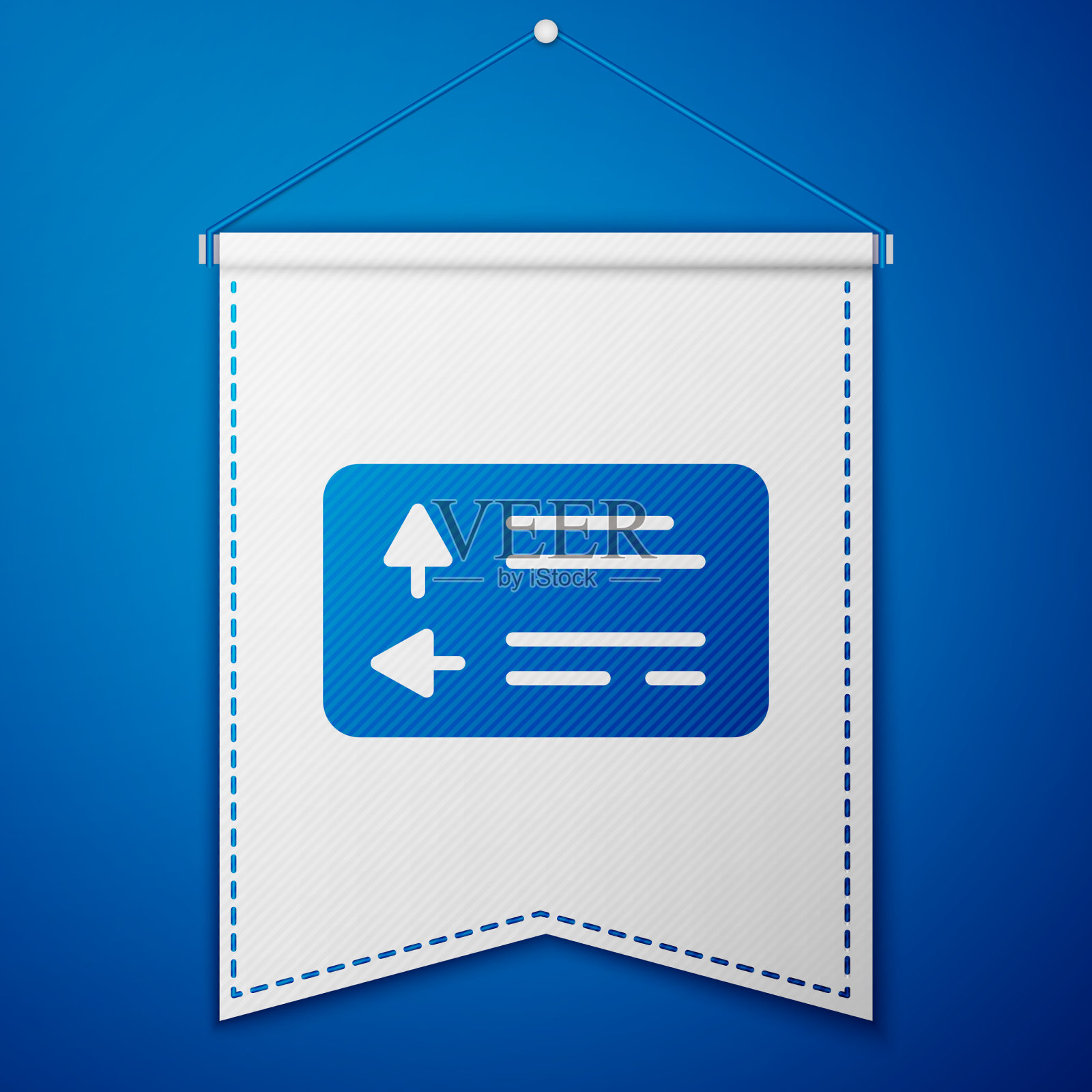 蓝色道路交通标志标志孤立上插画图片素材