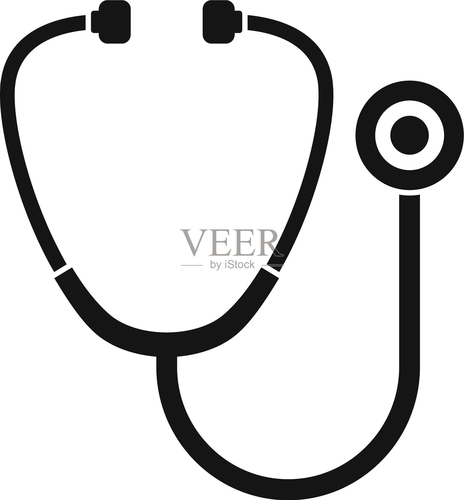 听诊器图标样式简单设计元素图片