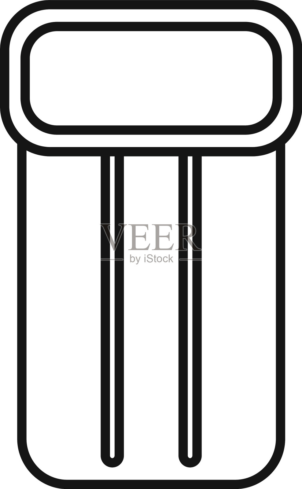 枕头充气床垫图标轮廓样式图标素材